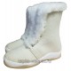 Войлочные ботинки со шнуровкой белые Артикул V420